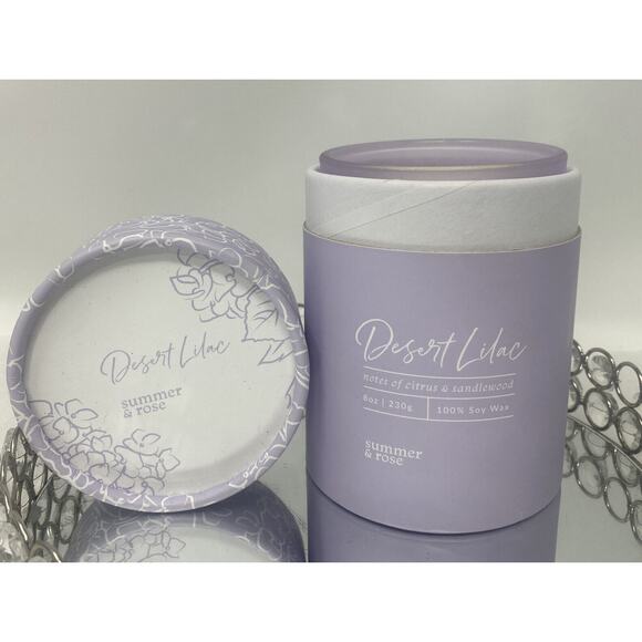 Desert Lilac Candle - Summer & Rose - NEW - Picture 2 of 6